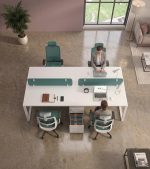 Berlin Workstation Desk Top View | Spacemaster Office Furniture Dubai