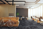 Red-Grid Midnight Carpet - Space Master Office Furniture