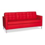 Aiden Three Seater Red Sofa
