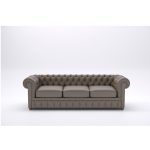 Chesterfield Three Seater Gray Sofa
