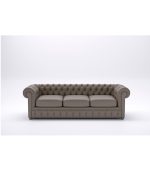 Chesterfield Three Seater Gray Sofa - Space Master Office Furniture