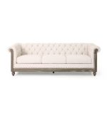 Classic White Color 3 seater Sofa - Space Master Office Furniture