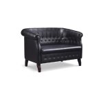 Dune Two Seater Black Sofa