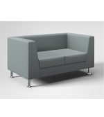 Luna Two Seater Gray Sofa - Space Master Office Furniture