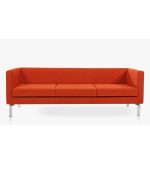 Magi Three Seater Red Sofa - Space Master Office Furniture