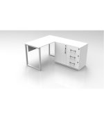 Single seater L shaped back view