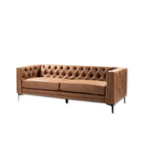 Classic Brown Two Seater Sofa