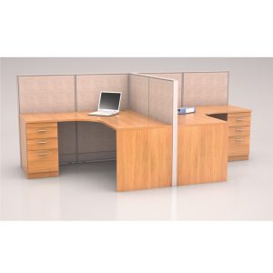 2 Pax L Shape Workstation