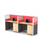2 Pax Linier Workstation - Space Master Office Furniture