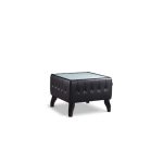 Raya Square Black Wooden Leg Coffee Table