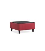 Redhat Square Maroon Wooden Leg Coffee Table - Space Master Office Furniture