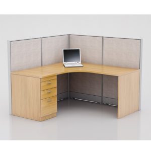 Single Pax L Shape Workstation