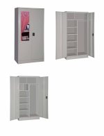 Lou 2 Door Steel Cabinet With Locker - Space Master Office Furniture