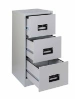 Max 3 drawer Vertical Steel Filing Cabinet - Space Master Office Furniture