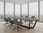 Rectangular Meeting Table Top Boat Shape Leg
