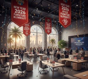 New Year office furniture sales in Dubai by Space Master Furniture. Shop modern, luxury office furniture at special discounts.