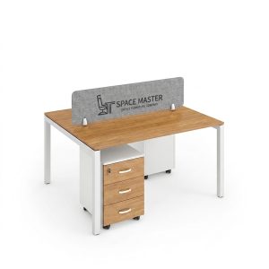 The Space Master Modular Dual-Person Workstation System is engineered to optimize open-plan office layouts with built-in acoustic privacy, integrated lockable storage, and durable commercial-grade finishes.