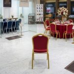 Monarch Gold & Ruby Crown-Back Banquet Chair