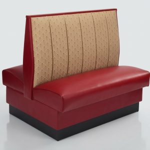 Classic Diner Two-Tone Double Booth Seating